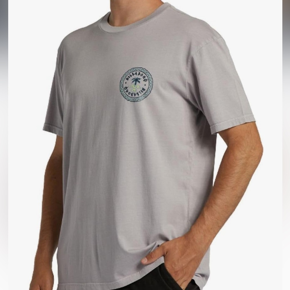 Billabong Layback Light Gray Men's Regular Fir Short Sleeve Tee XL
